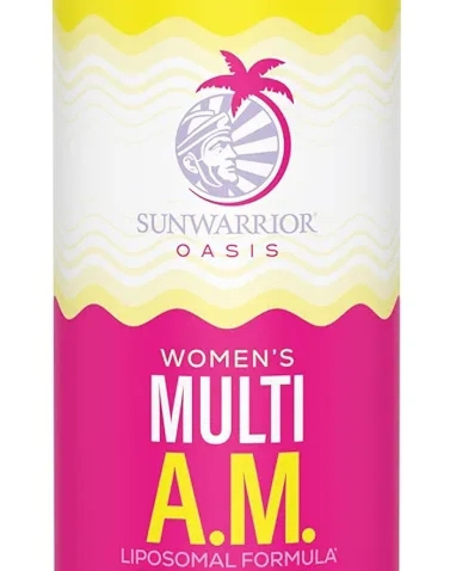 Sunwarrior Multivitamin for Women Liquid Multi Vitamin with B Vitamins D3 Lion’s Mane Ginseng Curcumin Liquid Multi AM for Her Peach Mango (30 Servings