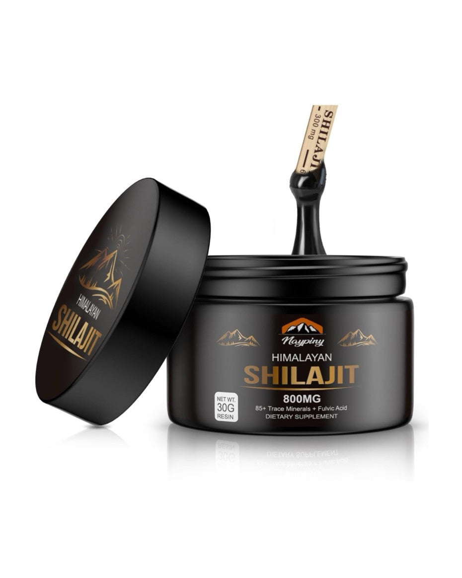 Shilajit Pure Himalayan Organic Resin - 800mg Gold Grade Shilajit Resin with Fulvic Acid & 85+ Trace Minerals Complex for Energy, Strength & Immunity, Shilajit for Men & Women, 800mg