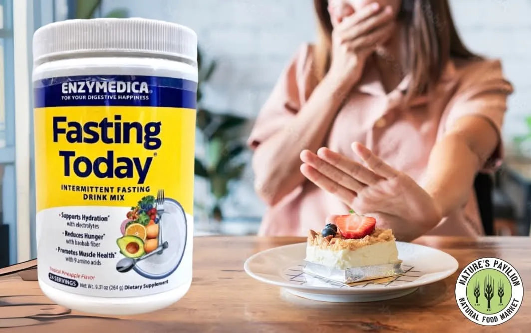 Enzymedica, Fasting Today, Intermittent Fasting Drink Mix with Electrolyte Powder Supplement for Hydration, Appetite and Muscle Health, Keto Friendly, Tropical Pineapple Flavor, 24 Servings