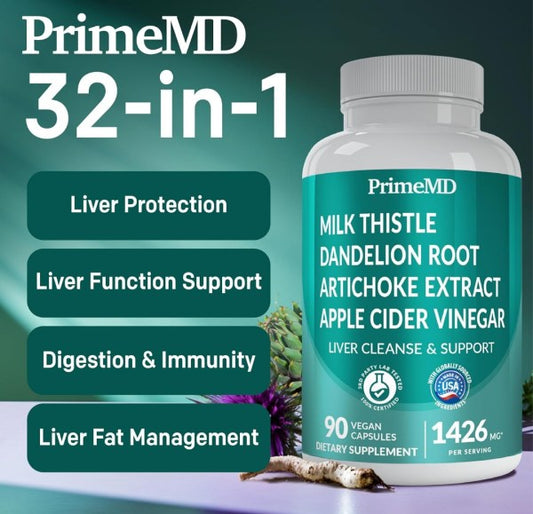 32-in-1 Liver Cleanse Detox and Repair with Milk Thistle, Silymarin, Artichoke Extract and Beetroot Powder for Liver Support – Liver Supplement with Active Liver Health Formula – 1426mg (90ct)