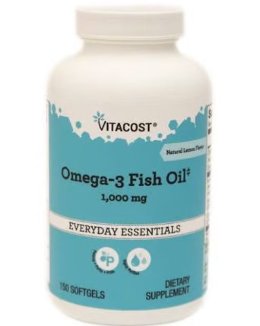 Vitacost Omega 3 Fish Oil 1000mg 150 Softgel